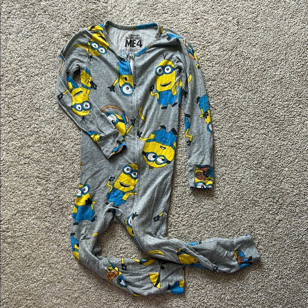 Universal Minion Kids Footie - Gray and Yellow